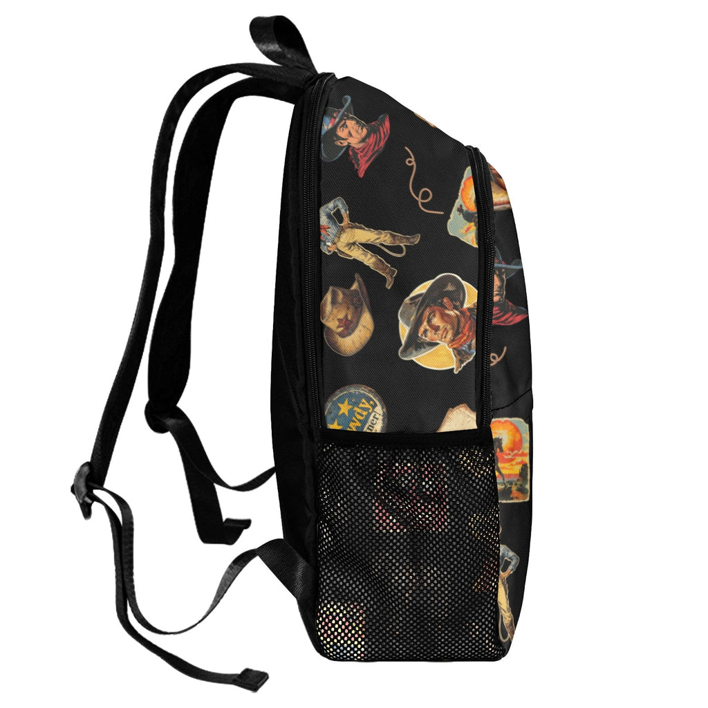 Baha Ranch Vintage Cowboy Collage Western Backpack