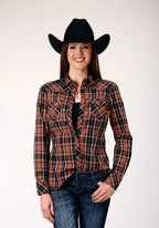 Roper 1853 Arrow Dobby (Brown) - Women's Western Shirt