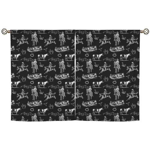 Baha Ranch Ranch Life Window Curtains 28"x40" (2-Piece) Made in America