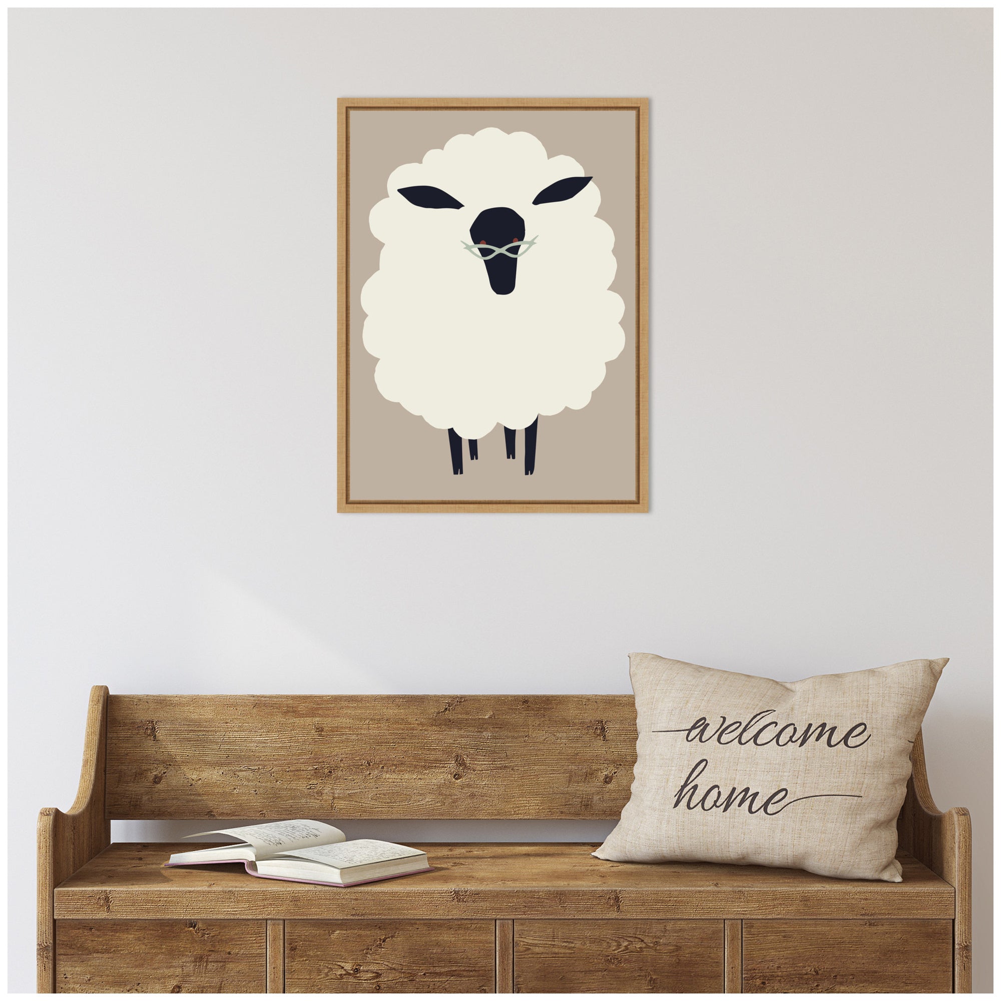 Sylvie Farm Sheep Framed Canvas by Hannah Beisang