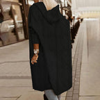 Women's Textured Hooded Longline Jacket