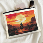 Baha Ranch Western Cowboy Sunset Cosmetic Bag Pack of 5 Made in America