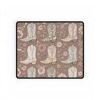 Cowgirl Boot Desk Mat | Western Floral Boho Mouse Pad for Country-Chic Workspaces