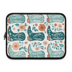 Coastal Cowboy Boot Laptop Sleeve | Teal Western Floral Tech Cover