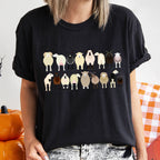 Sheep Lovers Farm Animal Illustration And Breeds Portrait Gallery Comfort Colors Tee