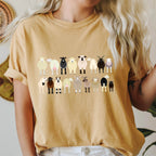 Sheep Lovers Farm Animal Illustration And Breeds Portrait Gallery Comfort Colors Tee