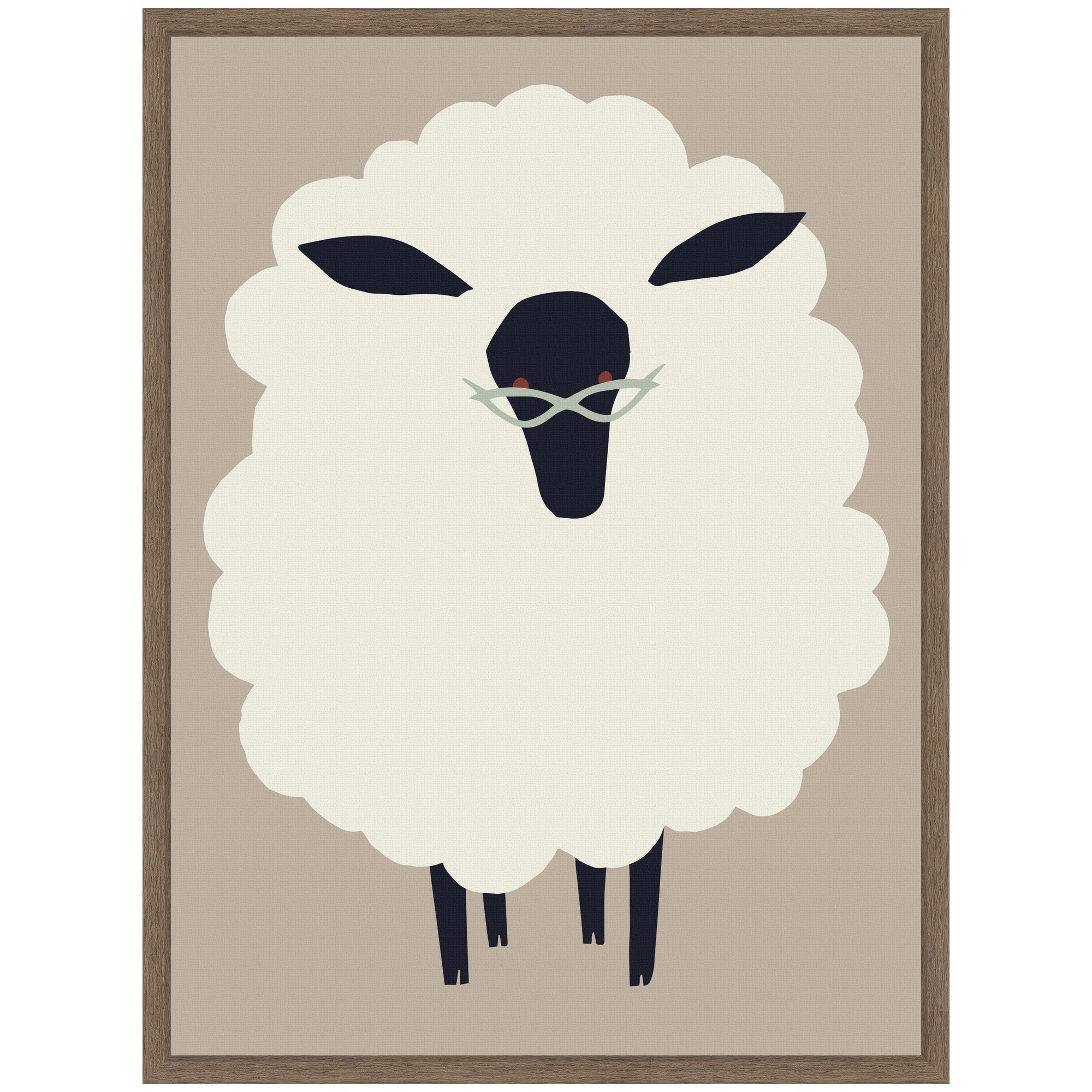 Sylvie Farm Sheep Framed Canvas by Hannah Beisang