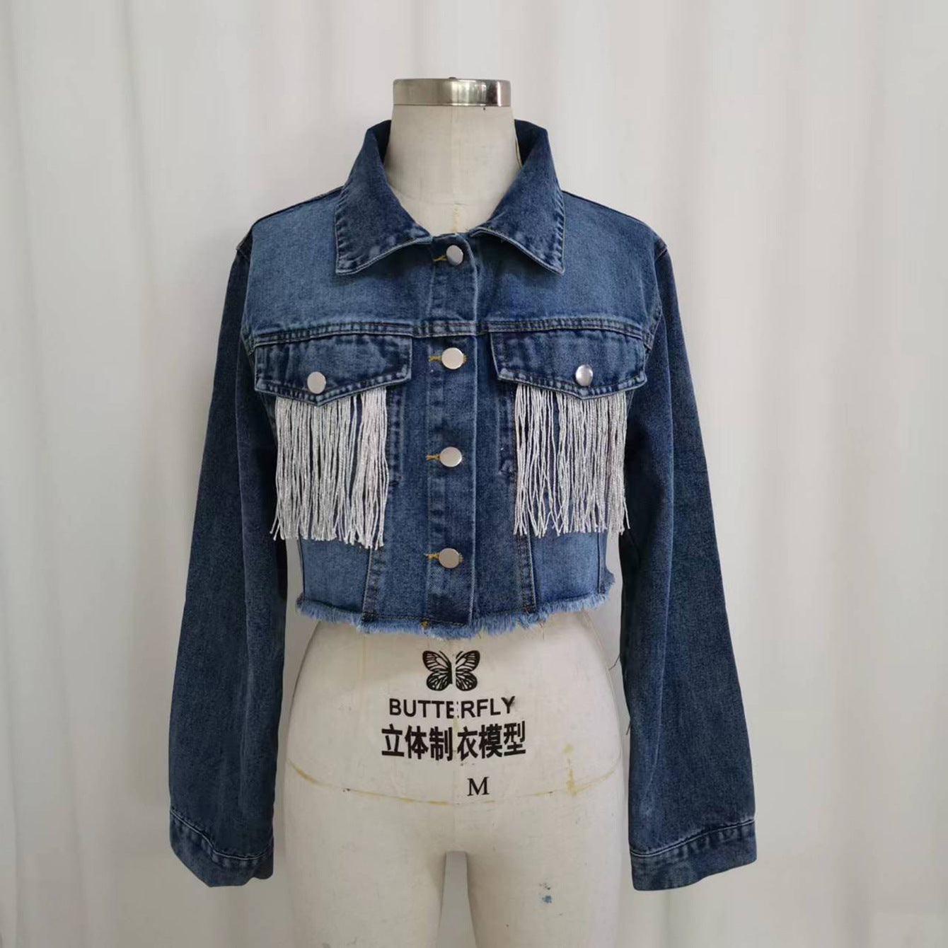 Denim Jacket Women Tassel Stitching Do the Old Cowboy Jacket Women