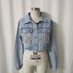 Denim Jacket Women Tassel Stitching Do the Old Cowboy Jacket Women