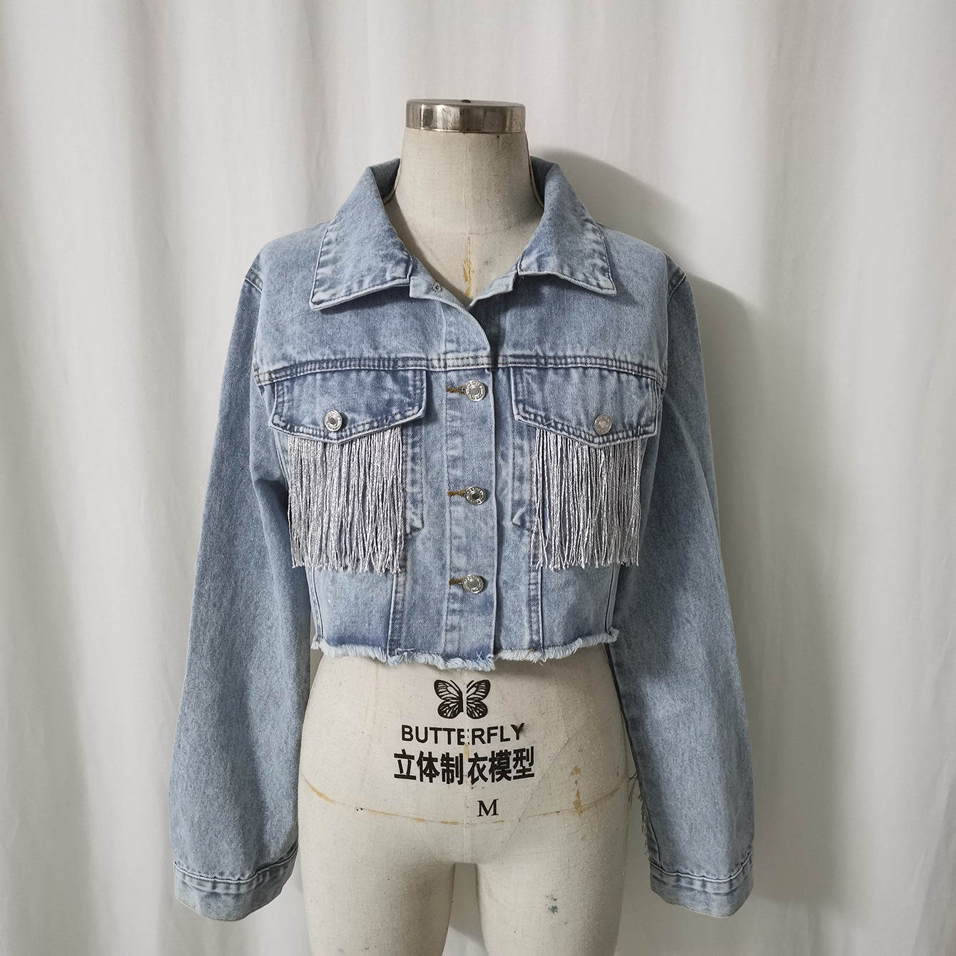 Denim Jacket Women Tassel Stitching Do the Old Cowboy Jacket Women