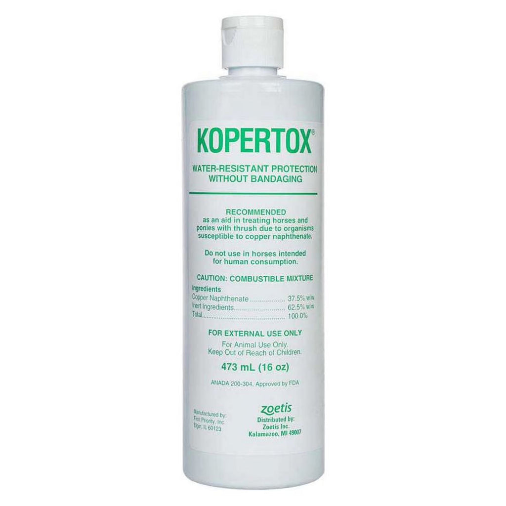 Zoetis Kopertox Horse & Pony Hoof Care Liquid Water-Resistant Formula 16 oz.