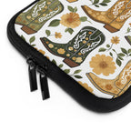 Vintage Cowboy Boot Laptop Sleeve | Golden Western Floral Tech Cover