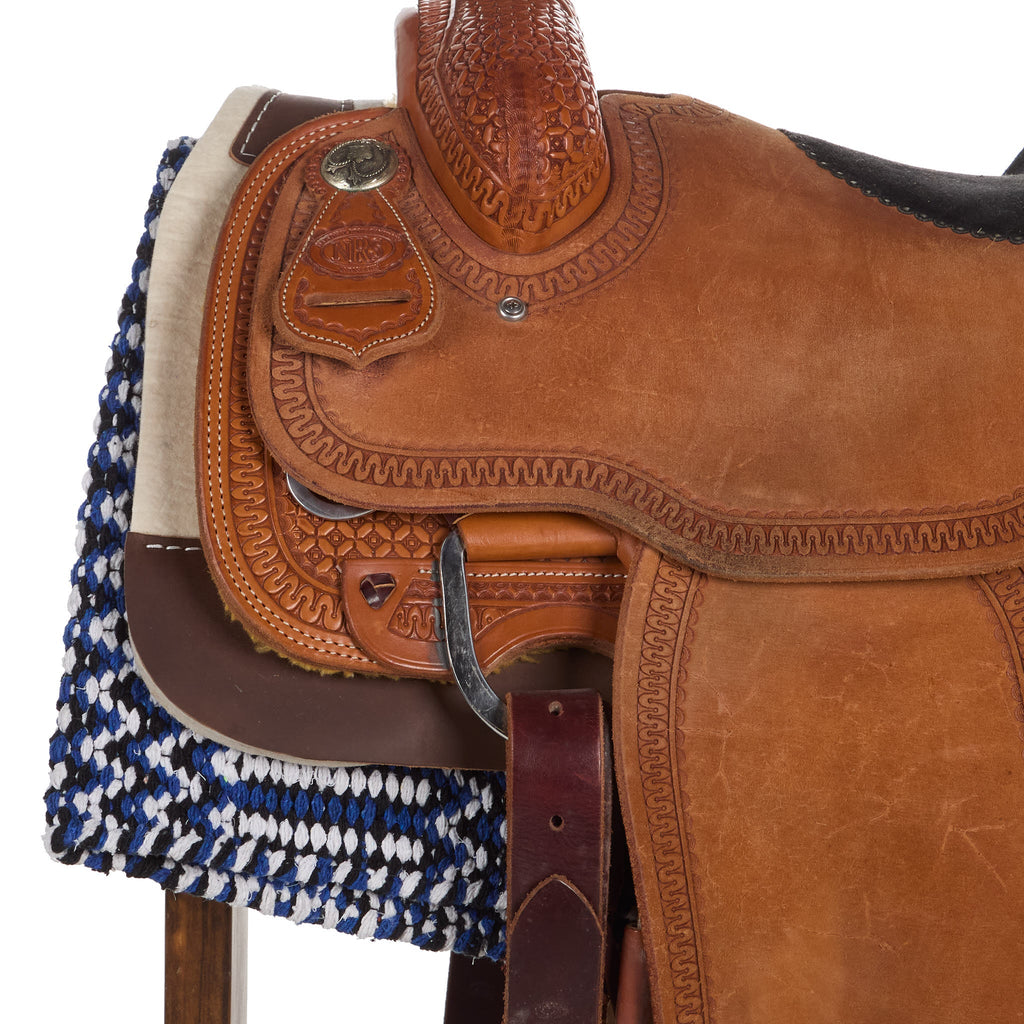 1340-4 Double Weave 32x64 Acrylic Blend Saddle Blanket Royal Blue