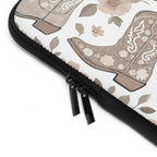 Neutral Cowboy Boot Laptop Sleeve | Tan Western Floral Tech Cover