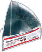 Little Giant Galvanized Hanging Corner Poultry Feeder Space-Saving Chicken Farm