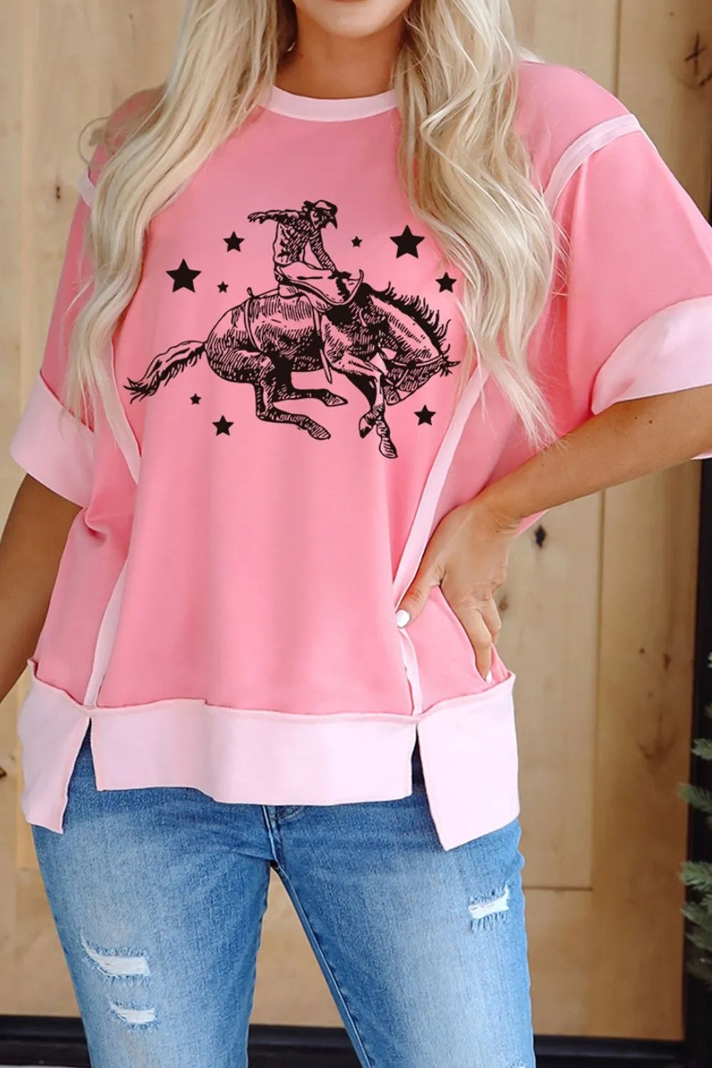 Rodeo Graphic Casual Loose Fit T-Shirt