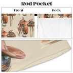 Baha Ranch Saddle Print Window Curtain Drapes 52"x63" Made in America