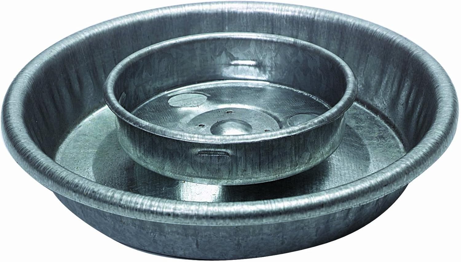 Mason Jar Baby Chick Feeder & Waterer Set - Galvanized Base with Glass Jar Bundle