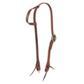 WD-SEHO-18 Heavy Oil Harness Leather Double Flower Buckle Single Ear Headstall
