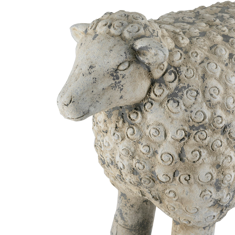 Magnesium Sheep Figurine with Weathered Finish