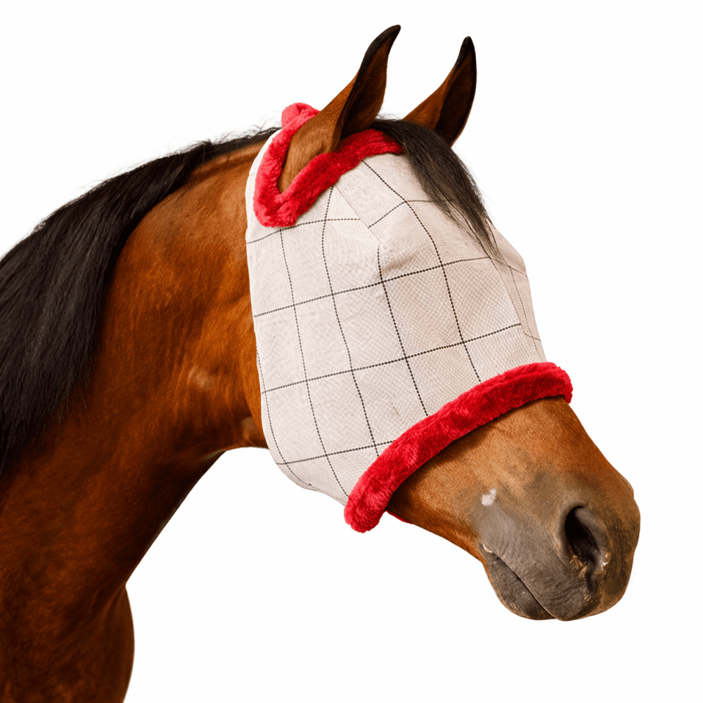 Farnam SuperMask II Horse Fly Mask No Ears Double-Latch Secure Mesh Eye Protection