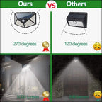 2-Pack: 100-LED Solar Powered Motion Sensor Lights With 270° Wide Angle