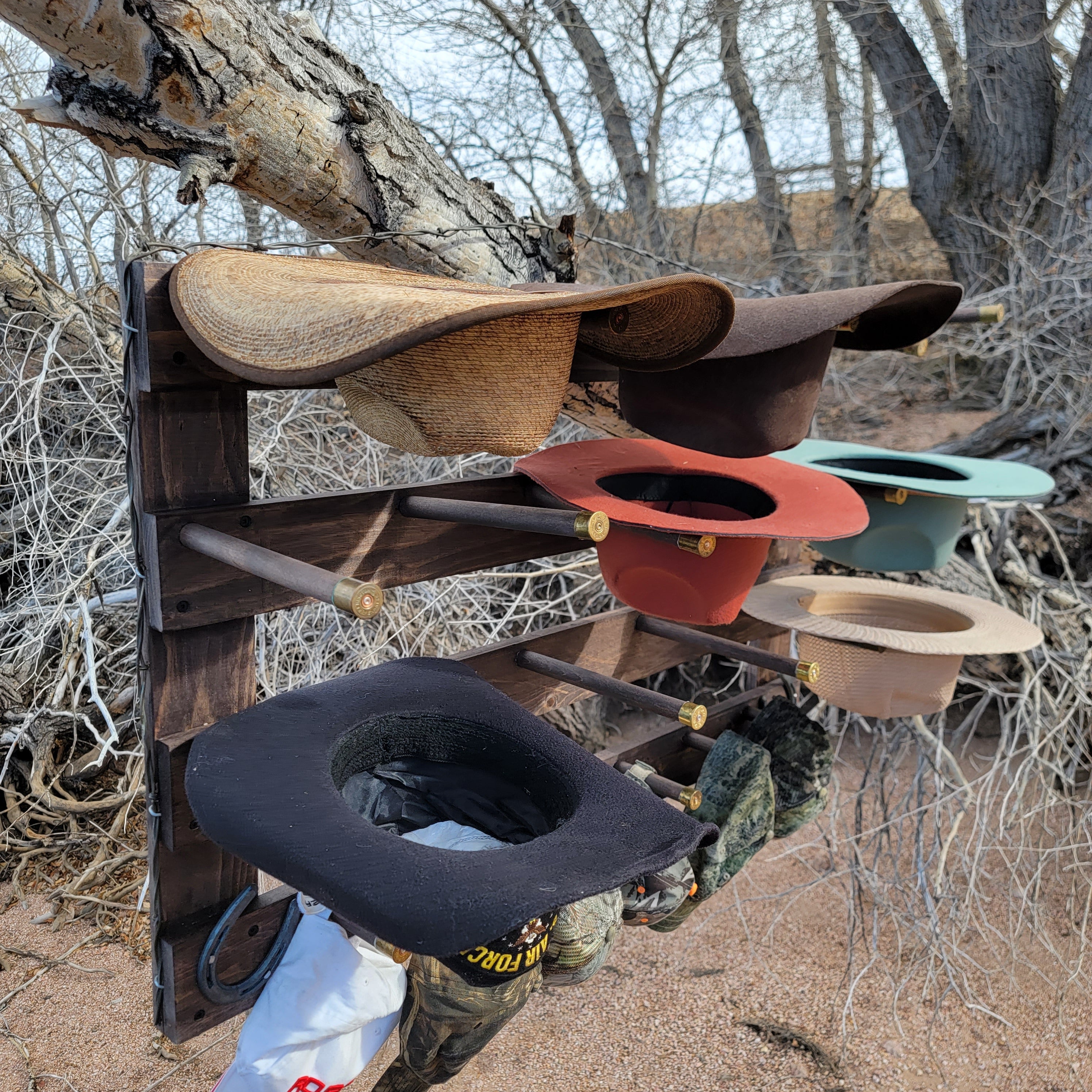 The 9-Hatter: Horizontal Wall-Hanging Western Organization