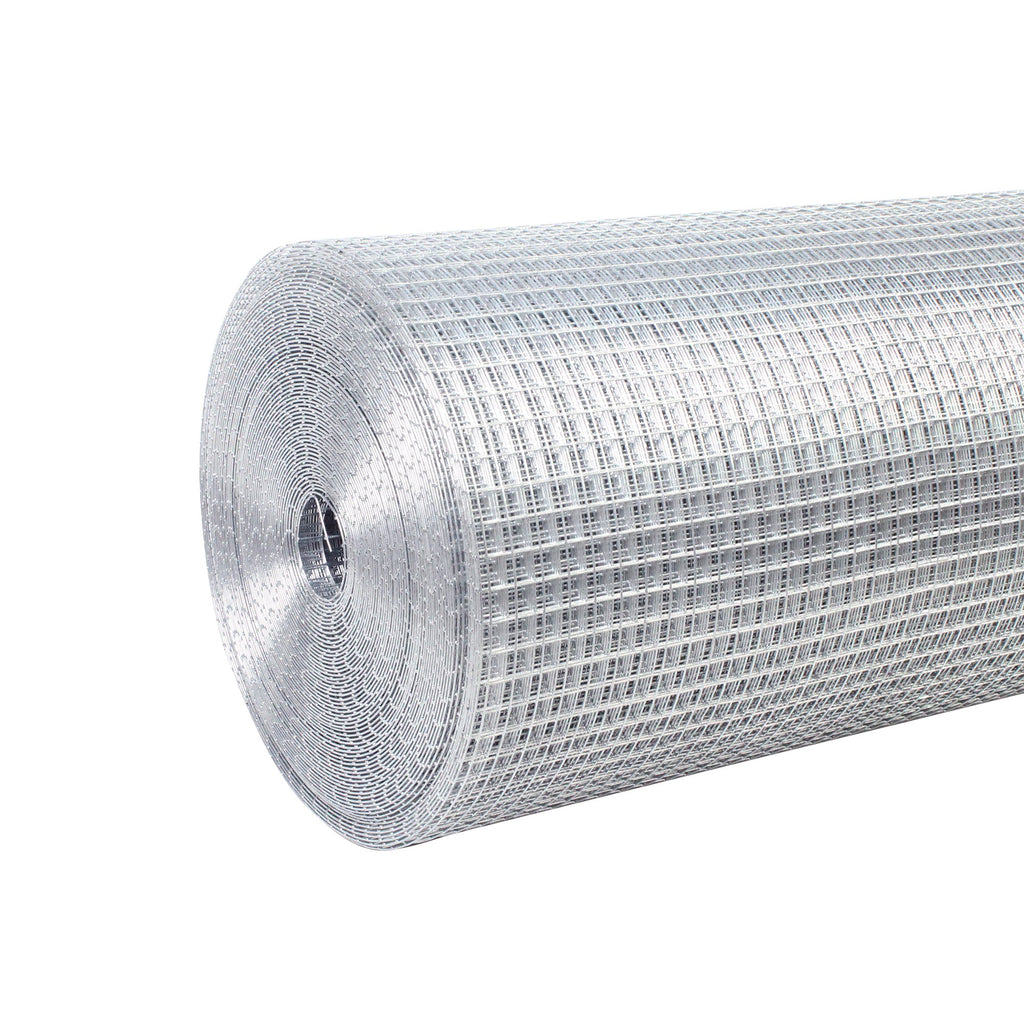 Wire Mesh Fence Roll 60in x 50ft, 1/2in x 1/2in 19GA Galvanized Steel Poultry Netting
