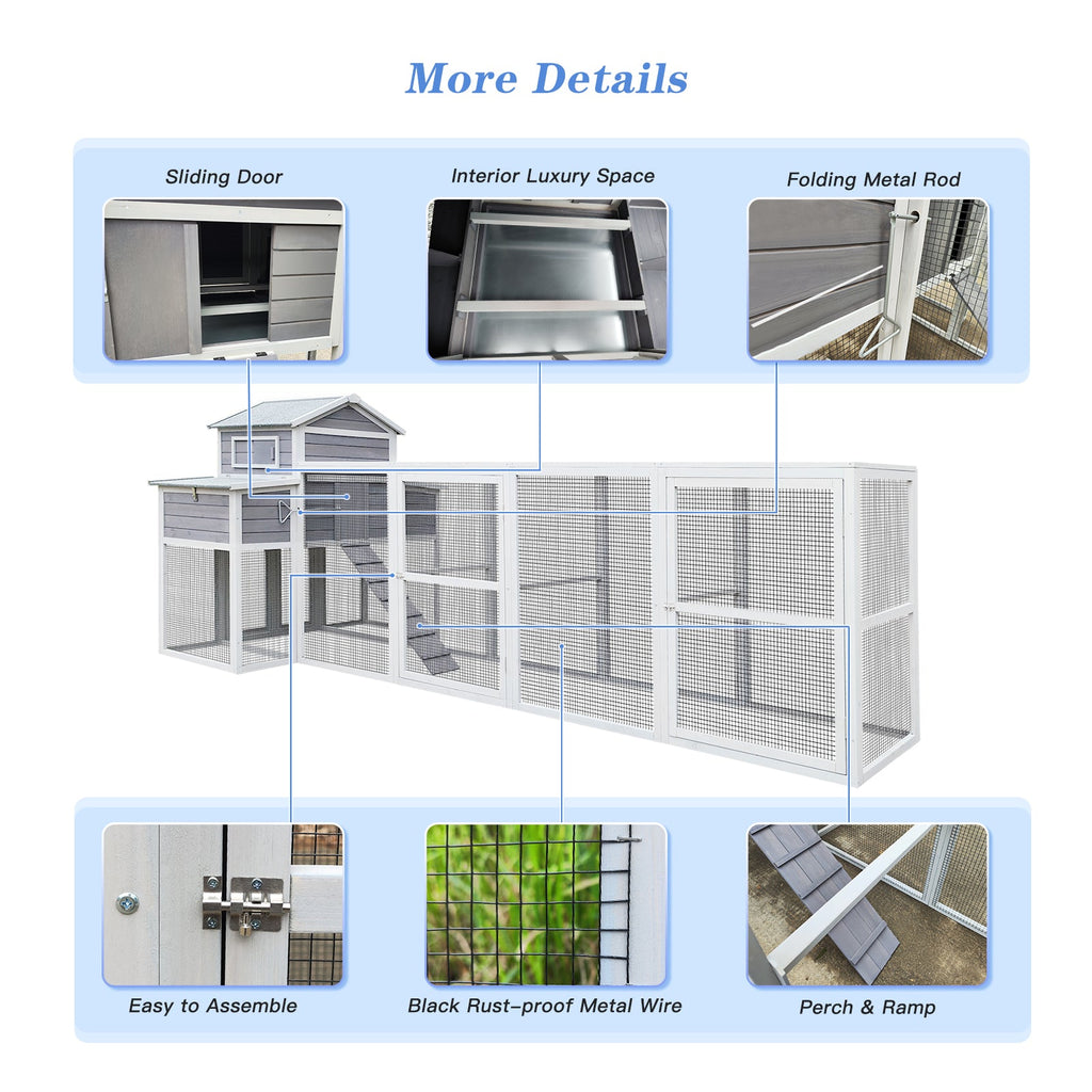 150" Extra Large Wooden Chicken Coop