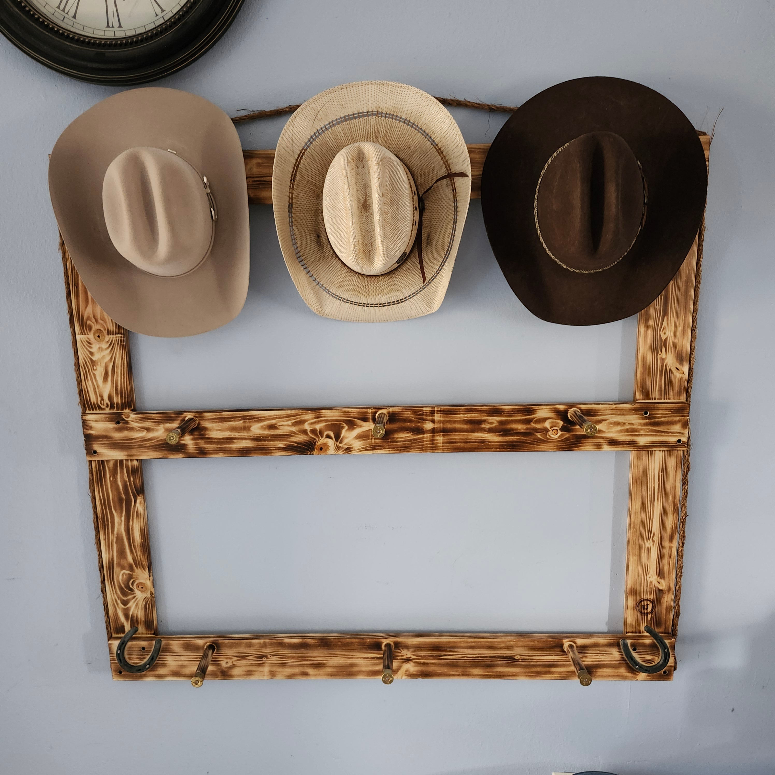 The 9-Hatter Flat: Professional Cowboy Hat Wall Display