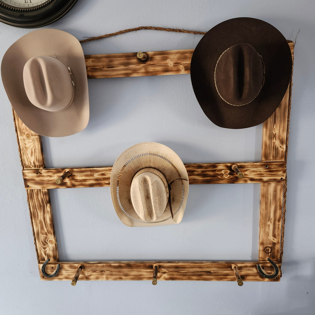 The 9-Hatter Flat: Professional Cowboy Hat Wall Display