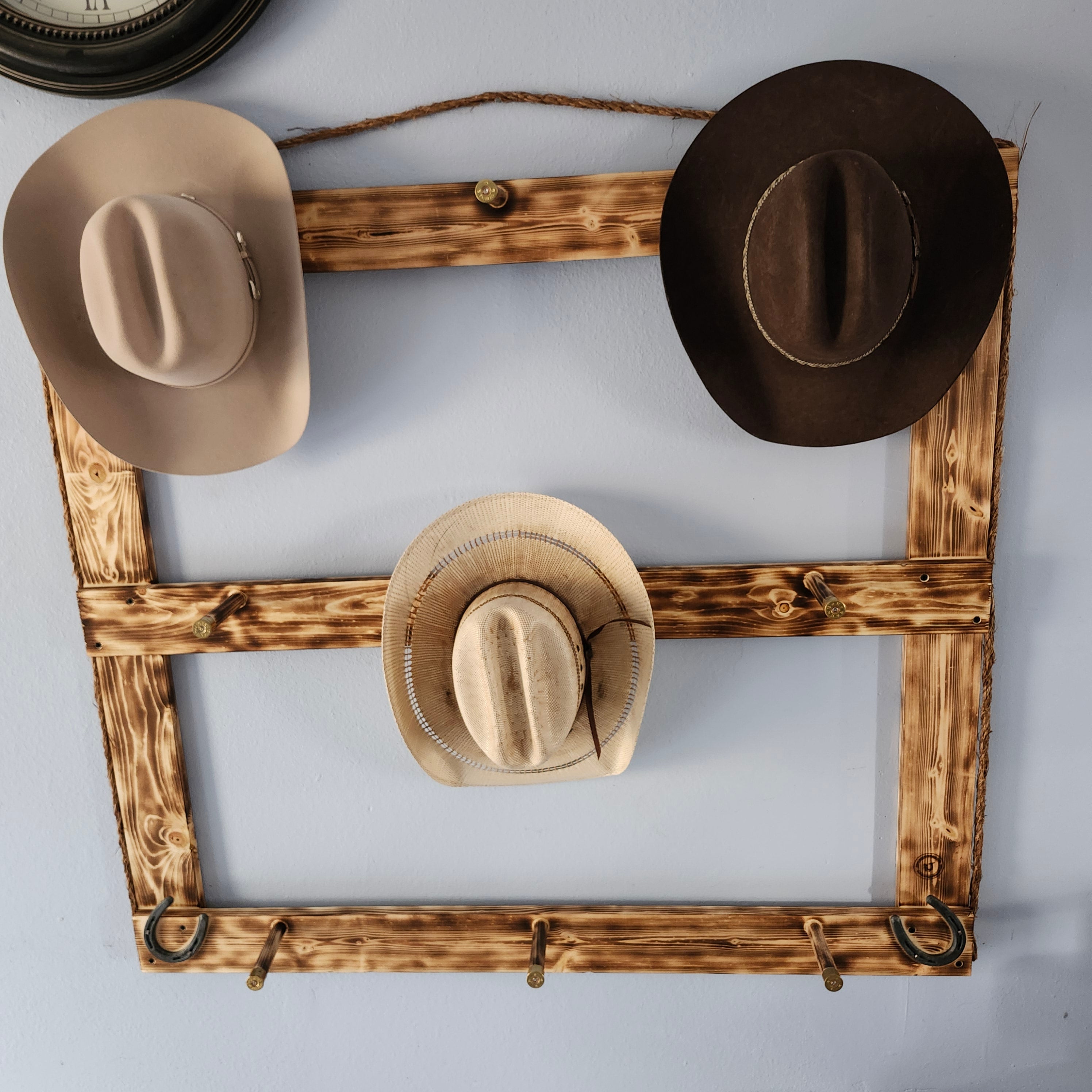 The 9-Hatter Flat: Professional Cowboy Hat Wall Display