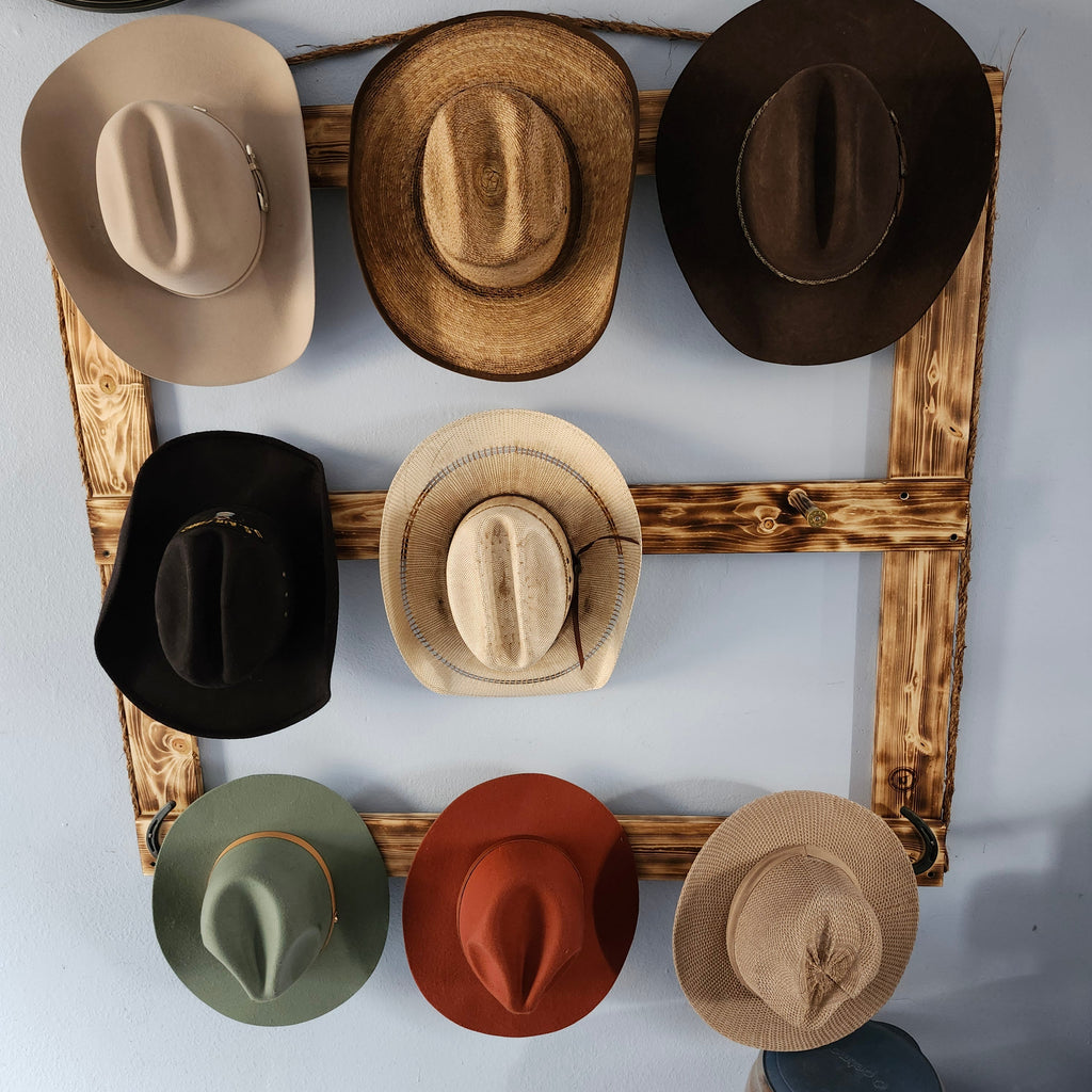 The 9-Hatter Flat: Professional Cowboy Hat Wall Display