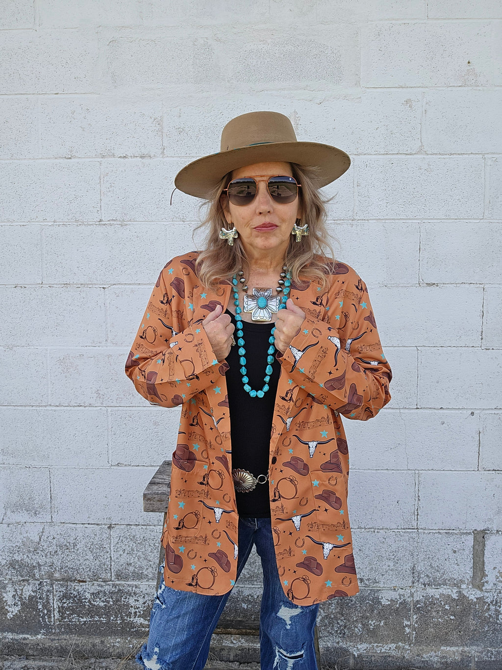 Baha Ranch Cowboy Things Womens Western Blazer