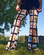 Baha Ranch Vintage Cowboy Collage Western Flare Pants