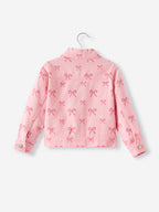 Pink Fall Girls Denim Jacket