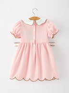 Christmas Girls Gingerbread Peter Pan Collar Dress