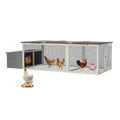 20.93ft² Large Wooden Chicken Coop Outdoor Hen House