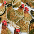 3" Chicken -  Embroidered Hat Patch