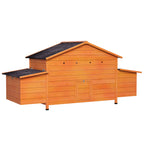 70" Large Wooden Chicken Coop with 2 Nesting Boxes