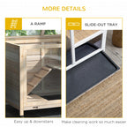 PawHut Indoor Rabbit Hutch with Wheels
