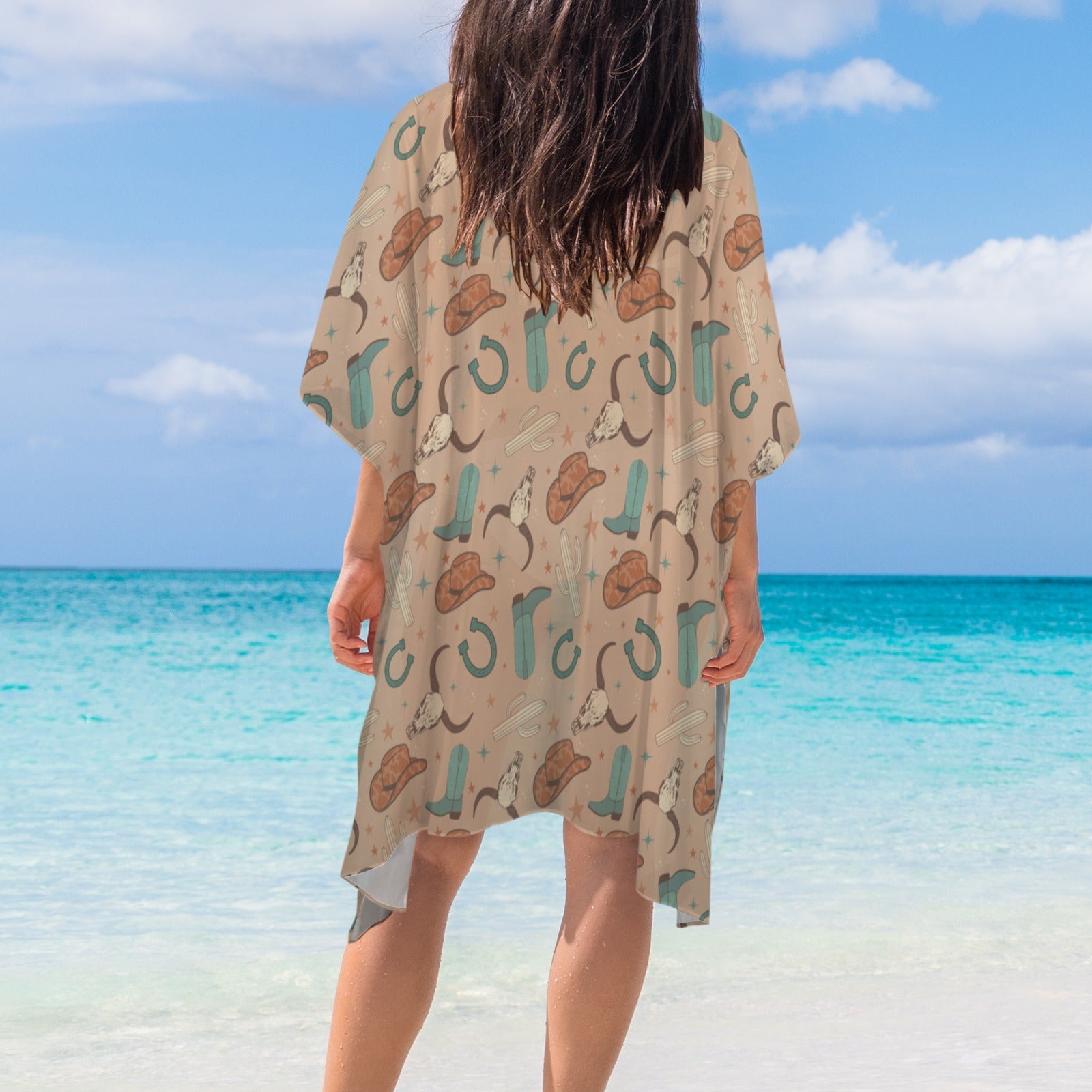 Baha Ranch Totally Western Duster Kimono Coverup