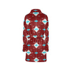 Baha Ranch Burgundy Aztec Women's Western Bath Robe