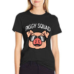 Piggy Squad Funny Pig Farmer Hog Farm Animal Men Women Kids  Eco-friendly Material T-Shirt