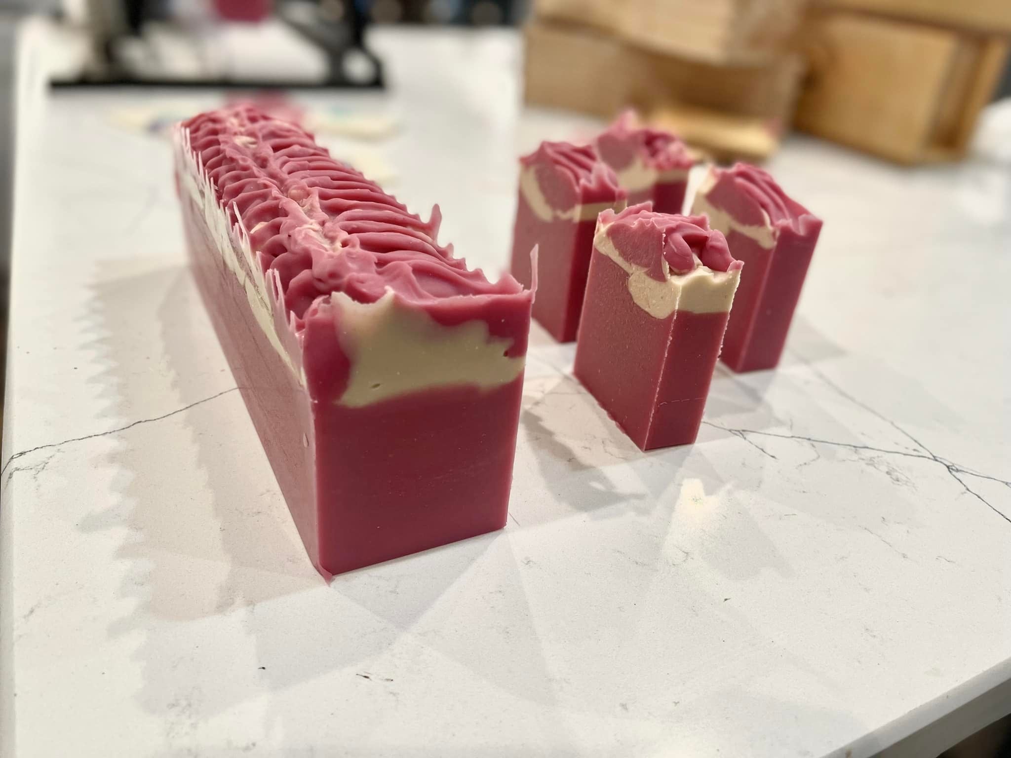 Strawberries and Cream 100% Goats Milk Handmade Luxury Soap