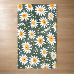 Rabbit Mat, Green Daisy