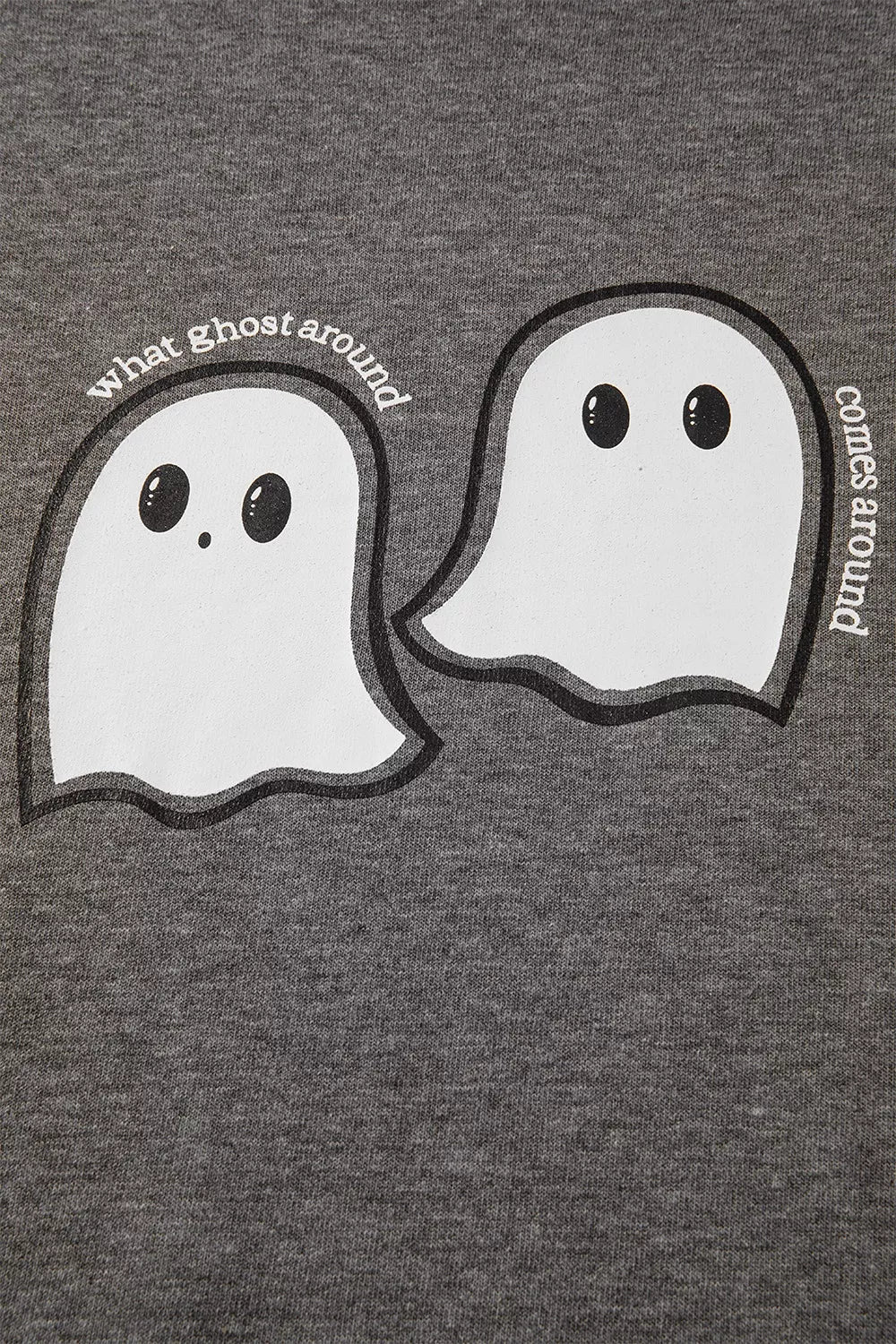 Halloween Ghost Print Mineral Wash Oversize Hoodie