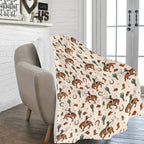 Baha Ranch Rodeo Cowboy Throw Blanket Ultra-Soft Micro Fleece Blanket 60" x 80" Made in America