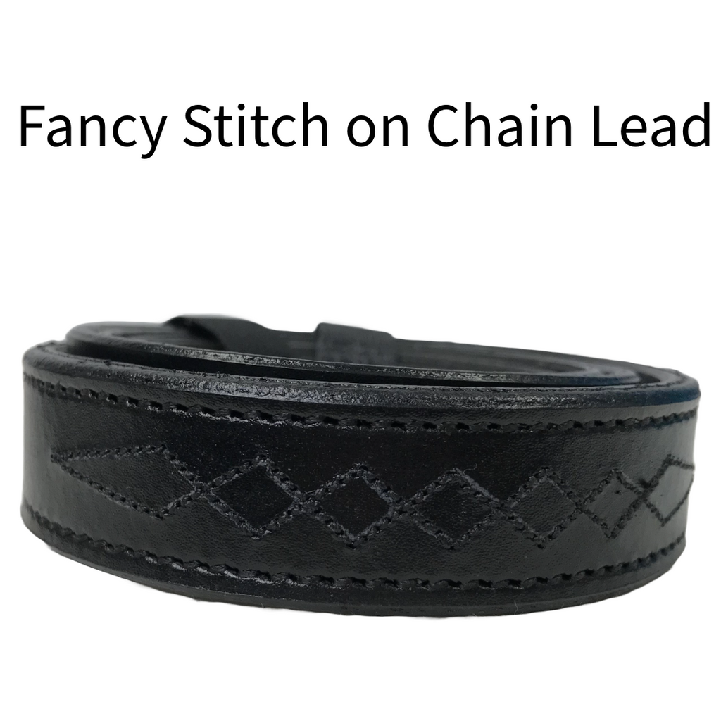 Derby Originals Midnight All Black Flat Fancy Stitch Leather Cattle Show Halter, Small/Medium/Large, Adjustable Fit with 48" Lead and 14" Chain, Durable Hardware, Ideal for Shows, 1-Year Warranty