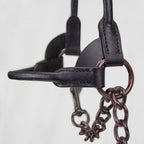 Derby Originals Bronze Beauty Rolled Leather Cattle Show Halter, Small/Medium/Large, Adjustable Fit with 48" Lead and 14" Chain, Durable Bronze Hardware, Ideal for Shows, 1-Year Warranty
